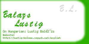 balazs lustig business card